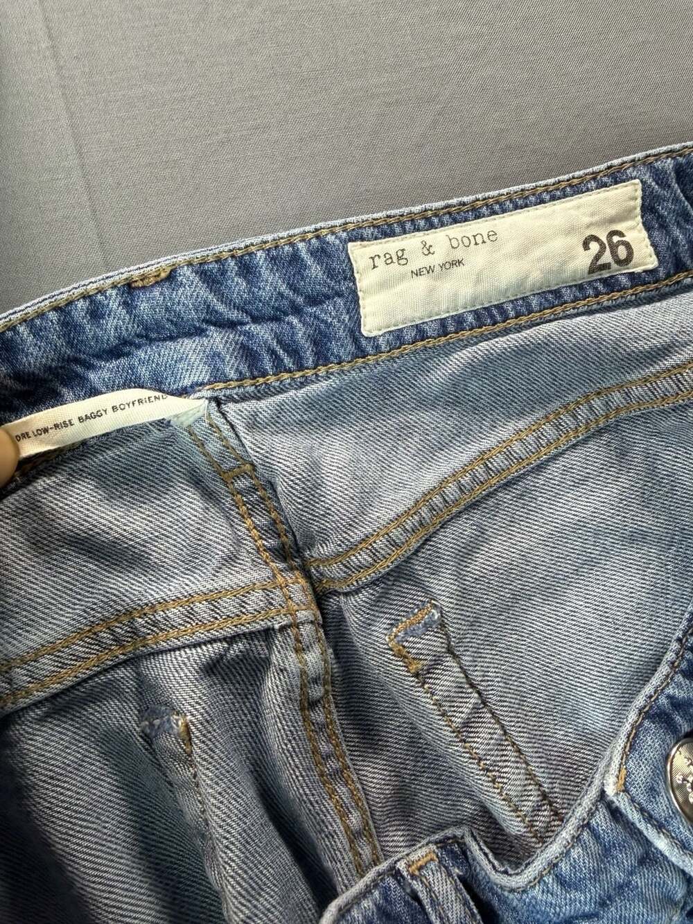 Rag & Bone Dre Low-Rise Baggy Boyfriend Jeans Millerton Size 26 - Picture 3 of 11
